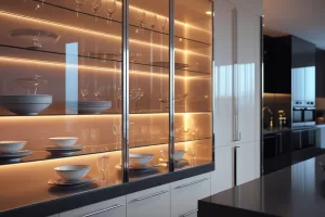 How Glass Cabinets with LED Lighting Add a Touch of Elegance