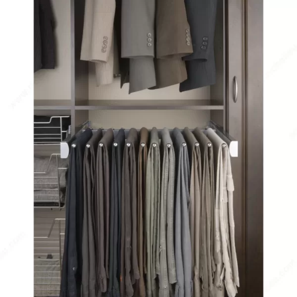 1520934 700 - Rev-A-Shelf Sidelines sliding Pant Rack with Soft-Close Mechanism (RC)