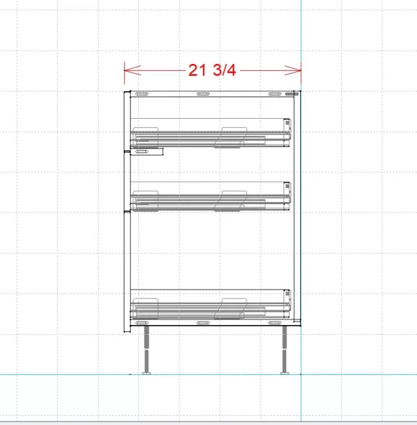 BASE 3DRW CABINET 24W35H21D 3 H90 Measurments 2 - 3-Drawer Garage Cabinet