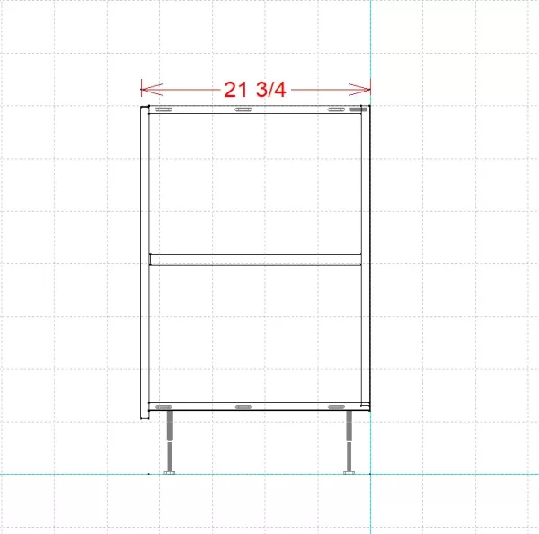 BASE CABINET 24W35H24D 1 SHELF Measurments 2 - Base Cabinet with Double Doors