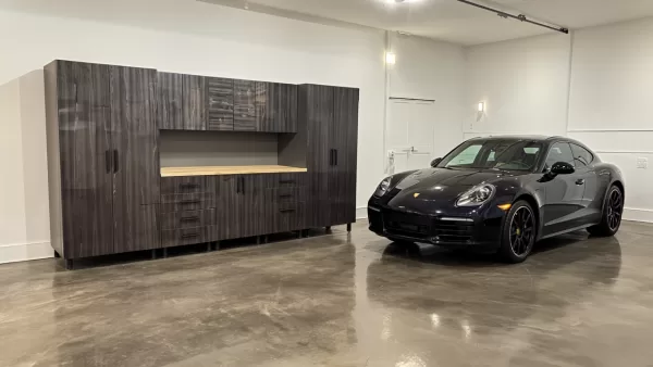 Gen4 A hyper realistic photo of a small luxury garage A full size black Porsche Panamera i 18506883 - Garage Pro Set 72 Refined