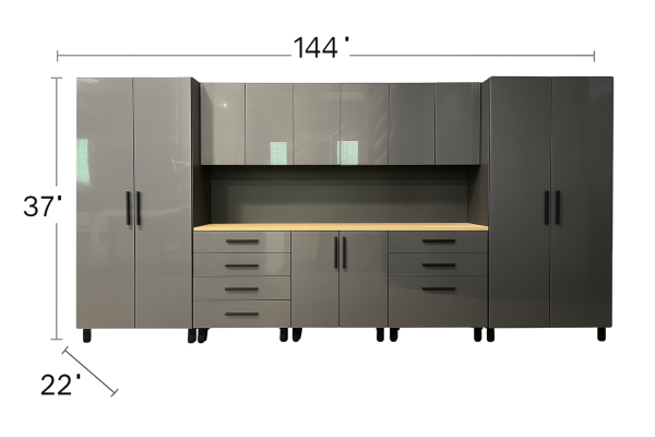 annotated garage cabinet image 57 - Garage Pro Set 72 Understated Elegance